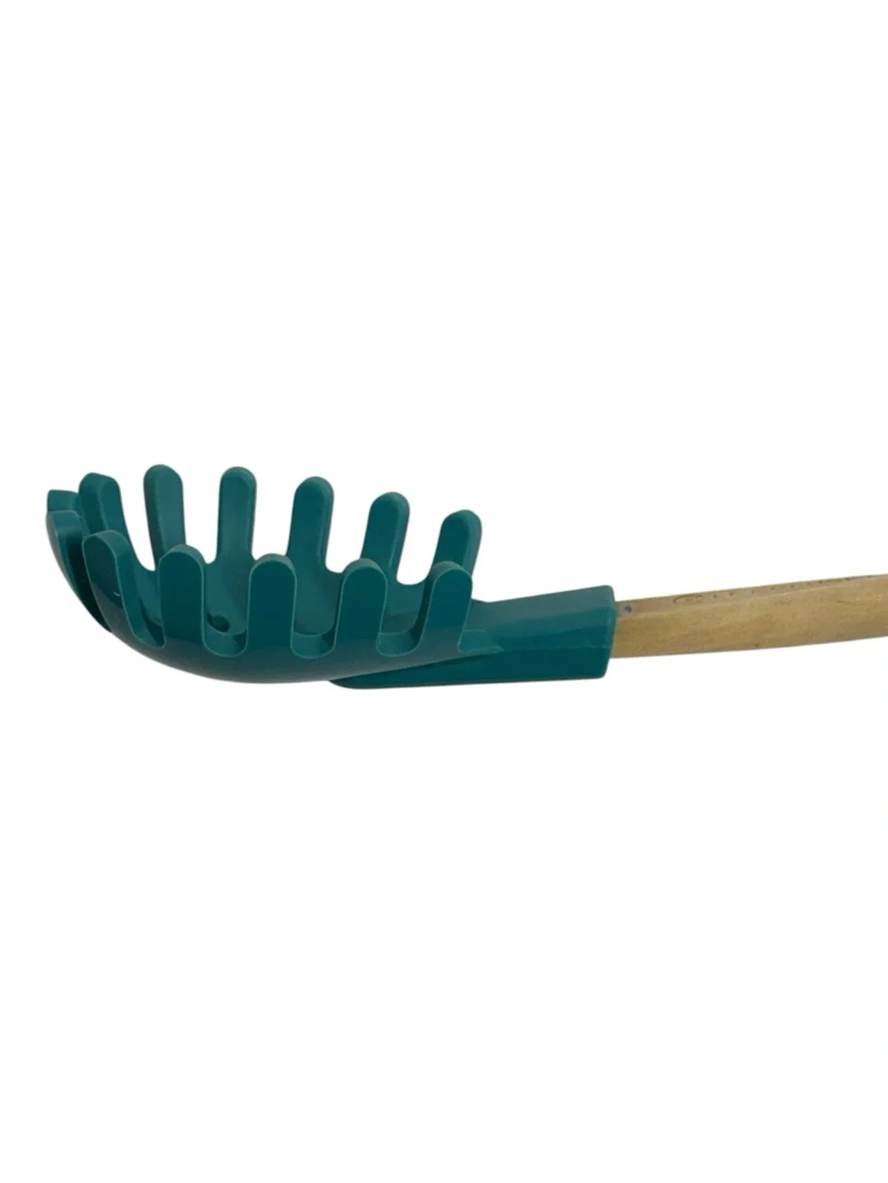 Le Creuset Teal Pasta Server with Wooden Handle